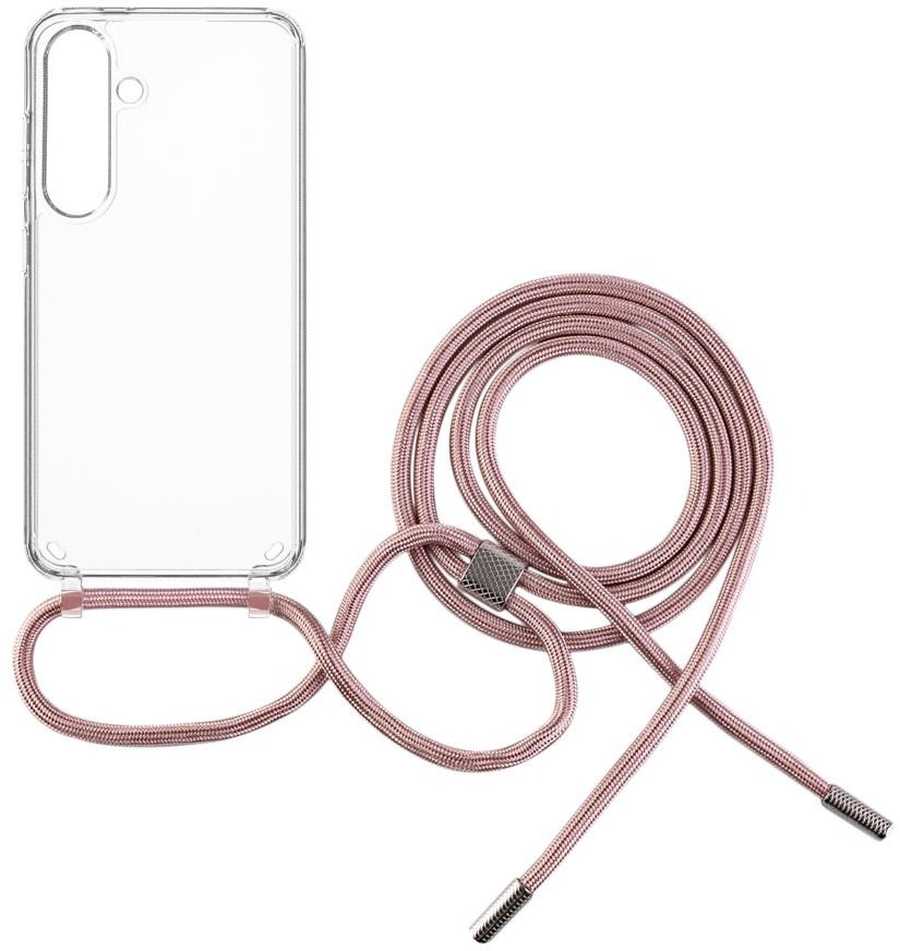 FIXED Pure Neck s ružovou šnúrkou na krk na Samsung Galaxy S24