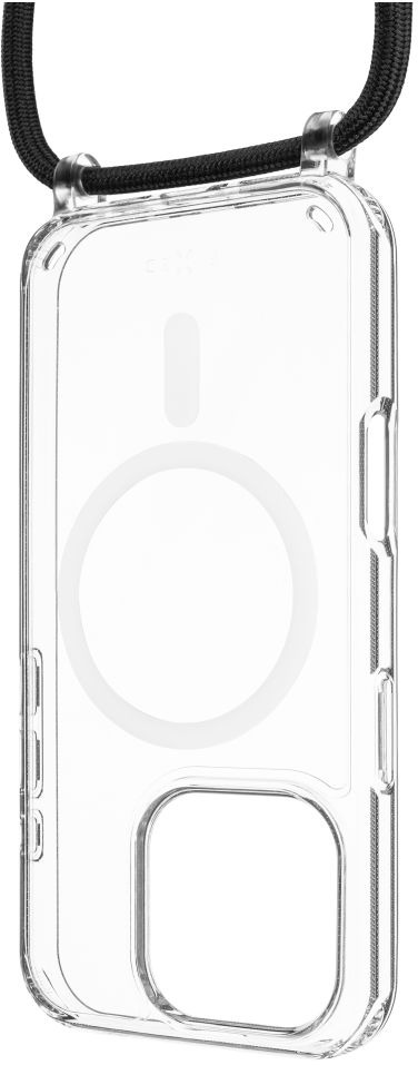 FIXED MagPure Neck s čiernou šnúrkou na krk pre Apple iPhone 16 Pro