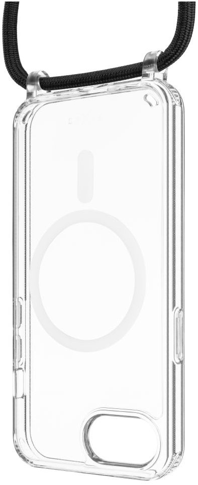 FIXED MagPure Neck s čiernou šnúrkou na krk na Apple iPhone 17e/16e