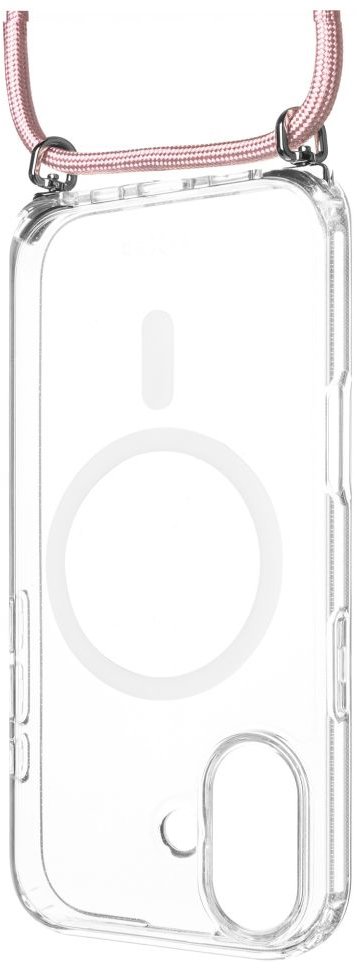FIXED MagPure Neck s ružovou šnúrkou na krk pre Apple iPhone 17