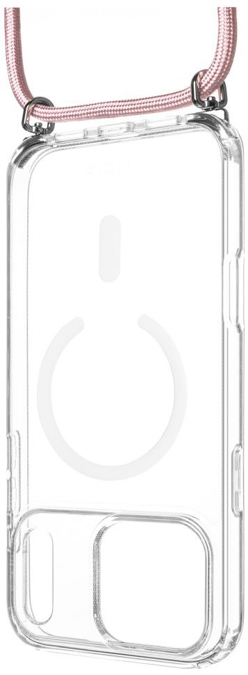 FIXED MagPure Neck s ružovou šnúrkou na krk pre Apple iPhone 17 Pro Max