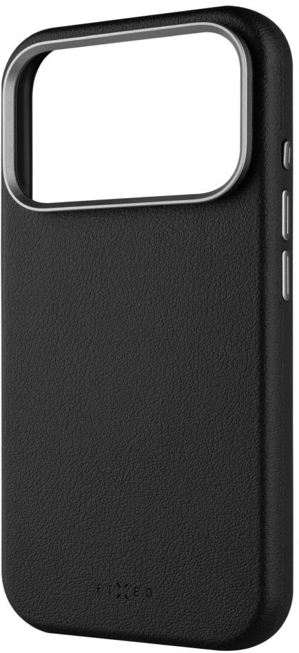 FIXED MagLeather na Apple iPhone 17 Pro z vegánskej kože s podporou MagSafe čierny