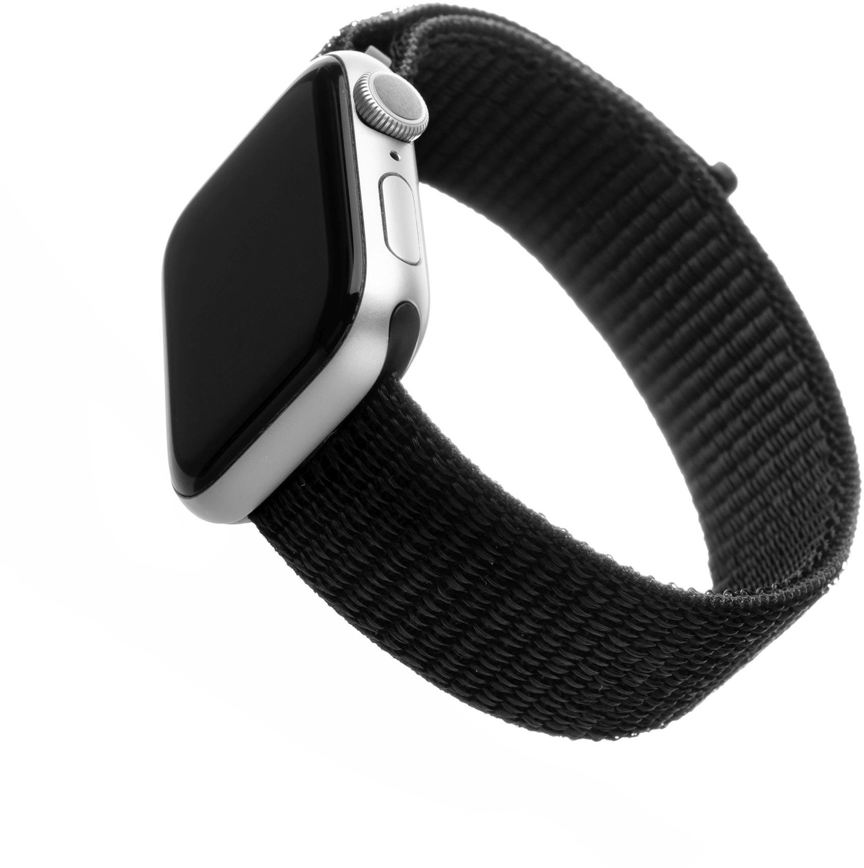 FIXED Nylon Strap pre Apple Watch 42/44/45/Ultra 49mm čierny