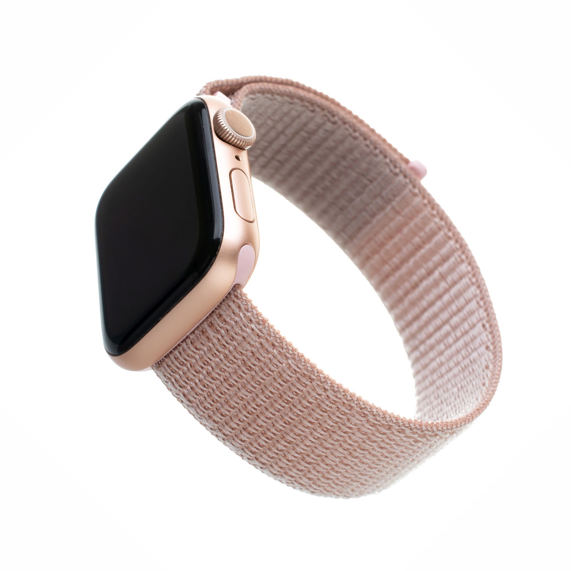 FIXED Nylon Strap pre Apple Watch 38/40/41mm ružovo zlatý