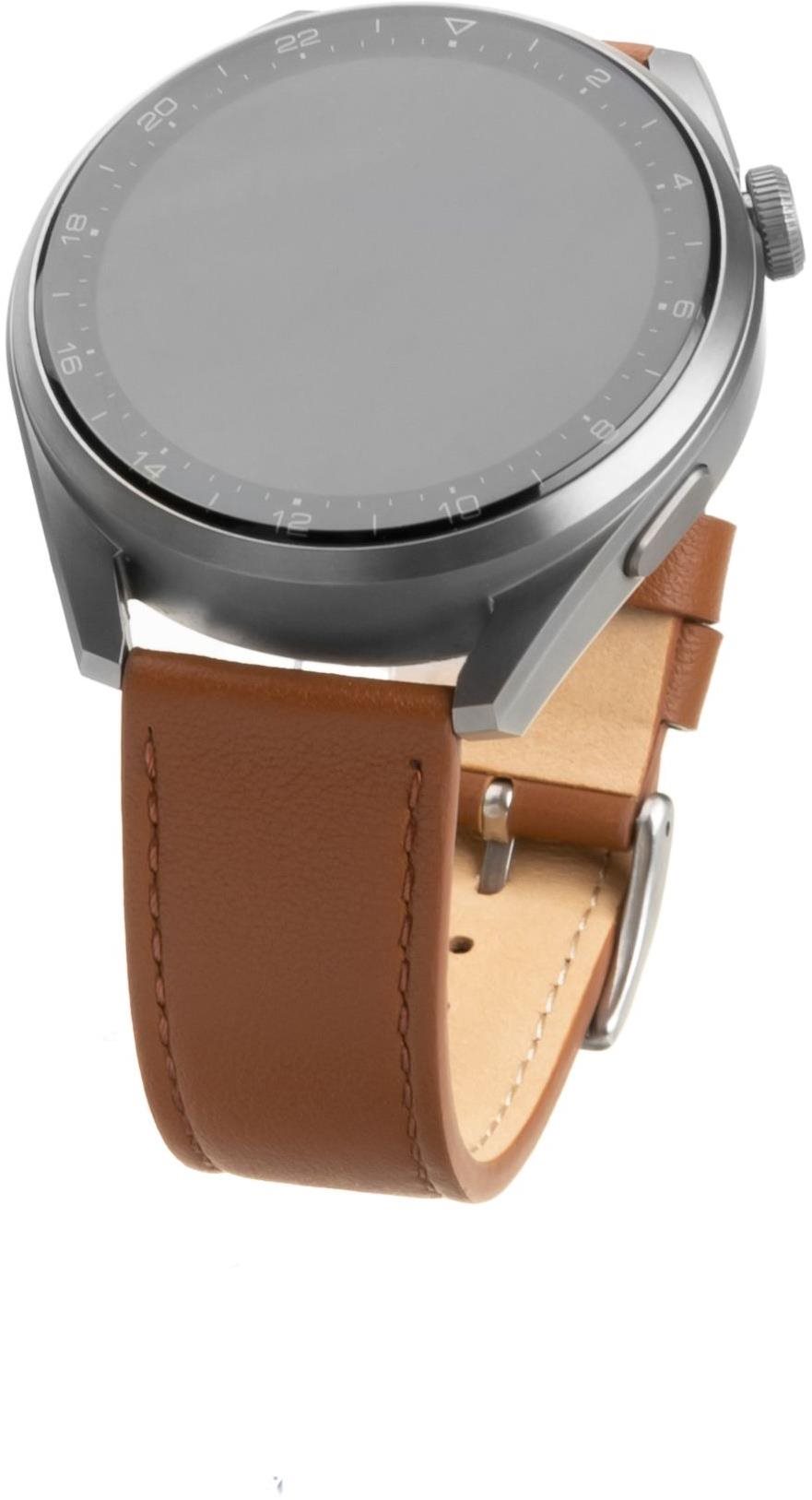 FIXED Leather Strap so šírkou 20 mm hnedý