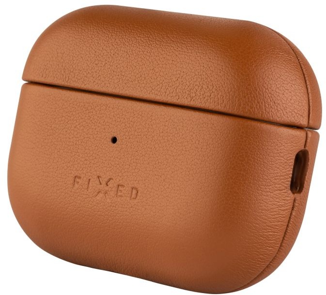 FIXED PodsLeather s podporou MagSafe na Apple AirPods Pro 2/Pro 2 (USB-C) hnedé