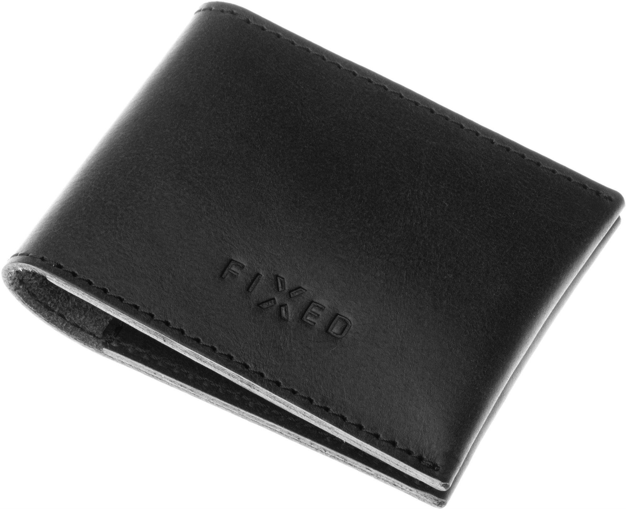 FIXED Wallet z pravej hovädzej kože čierna