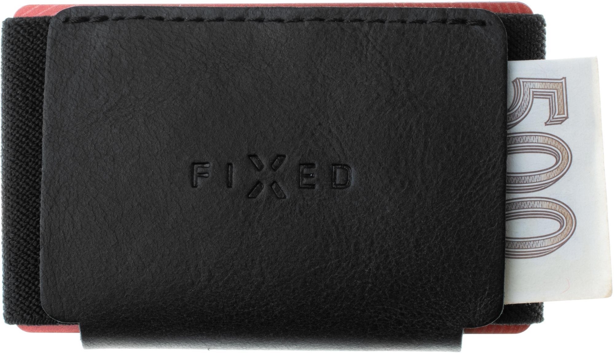 FIXED Tiny Wallet z pravej hovädzej kože čierna