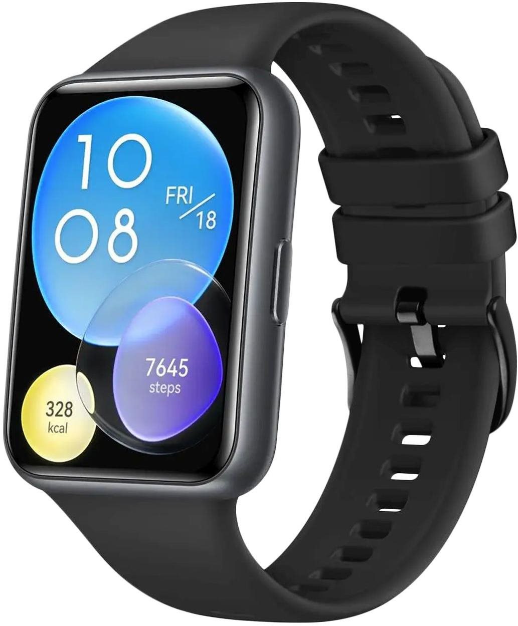 FIXED Silicone Strap pre Huawei Watch FIT2 čierny