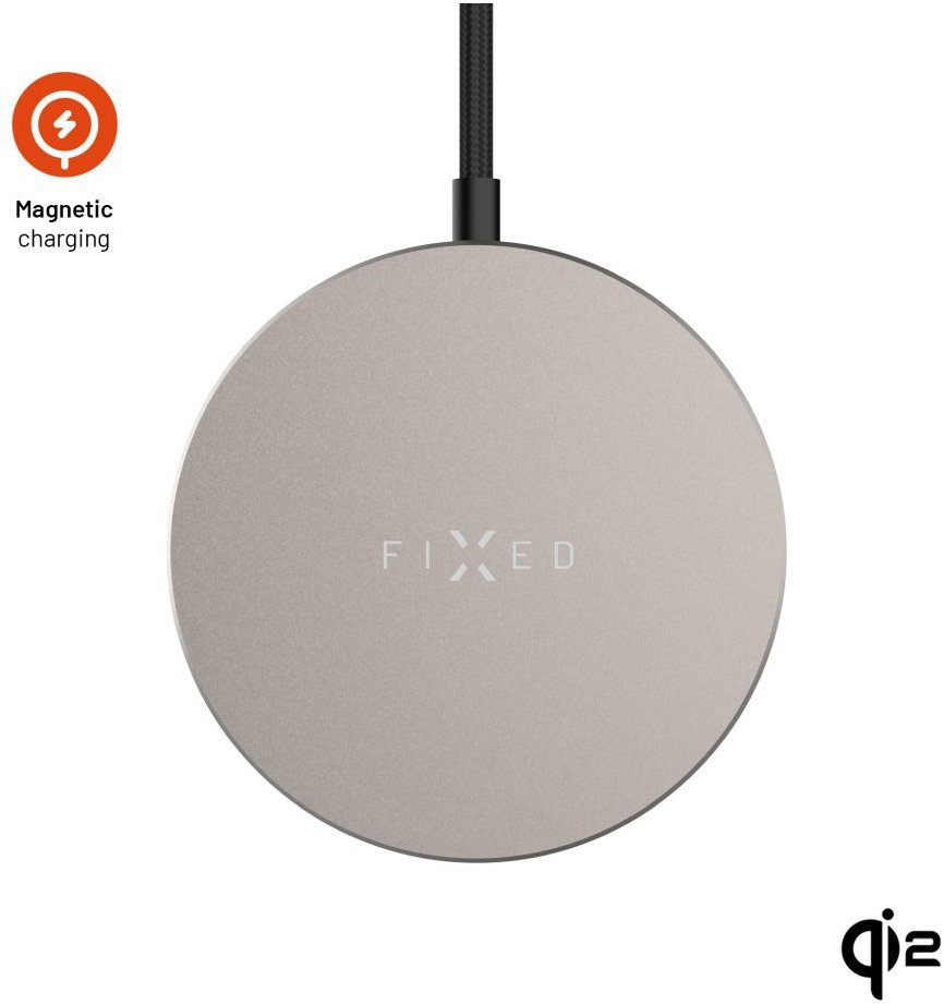 FIXED MagPad Slim s podporou MagSafe Qi2 15 W titánová