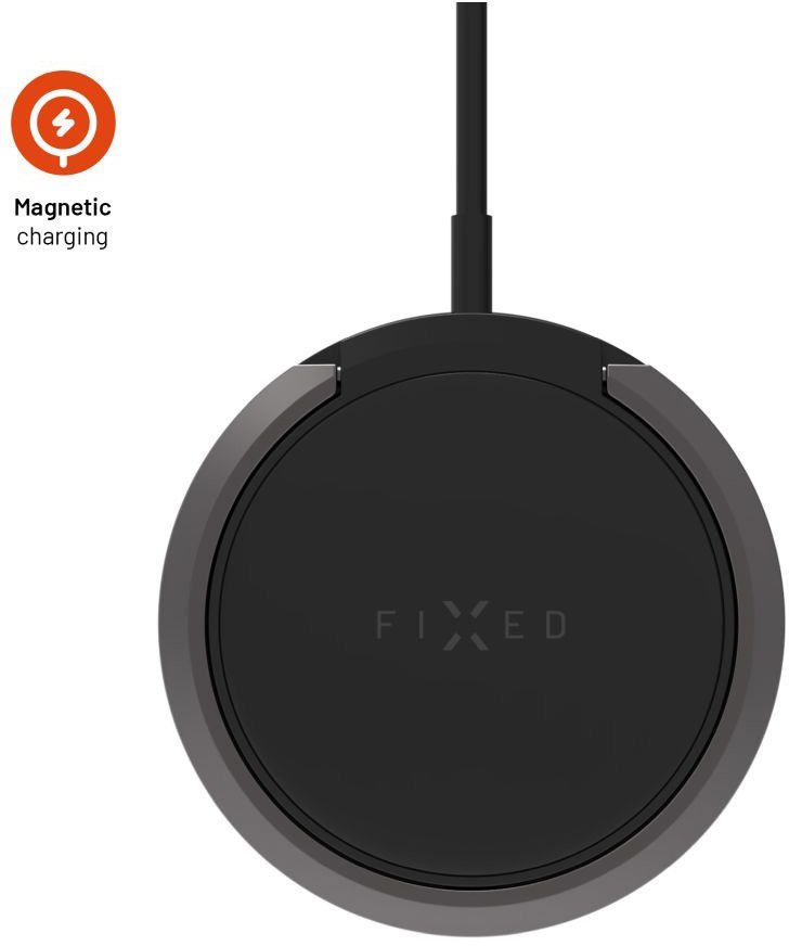 FIXED MagPad 2 s podporou uchytenia MagSafe a stojančekom 15 W čierna