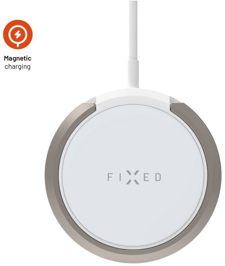 FIXED MagPad 2 s podporou uchytenia MagSafe a stojančekom 15 W biela