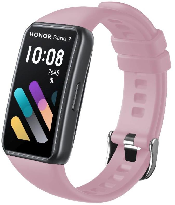 FIXED Silicone Strap na Honor Band 6/7 ružový