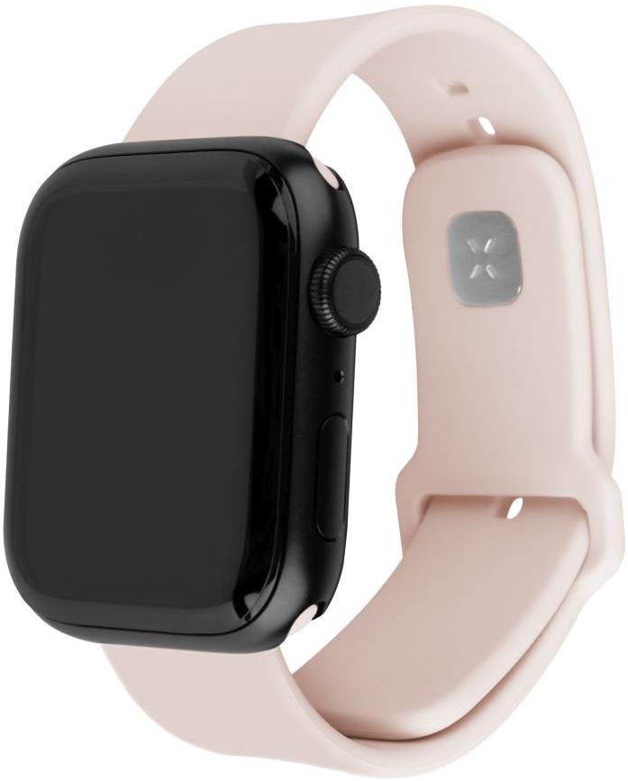 FIXED Silicone Sporty Strap na Apple Watch 42/44/45 mm ružový