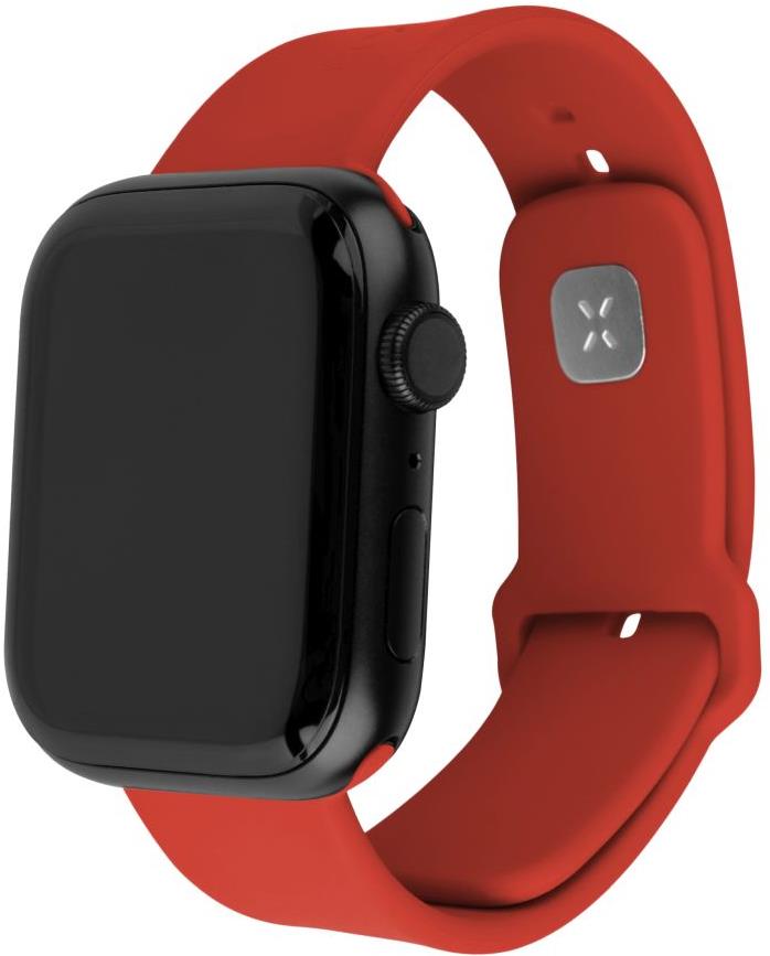 FIXED Silicone Sporty Strap na Apple Watch 42/44/45 mm červený
