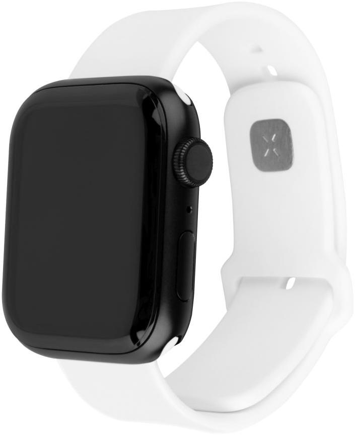 FIXED Silicone Sporty Strap na Apple Watch 38/40/41 mm biely