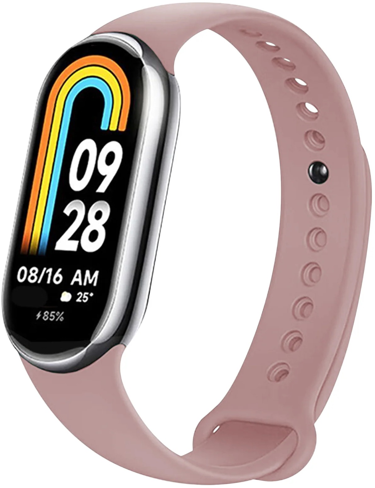 FIXED Silicone Strap pre Xiaomi Mi Band 8 ružový