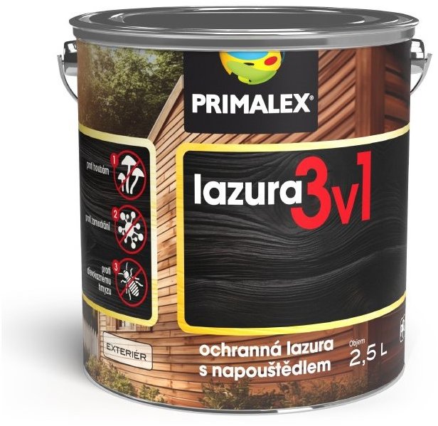 PPG Primalex lazura tenkovrstvá 3v1 ořech králov, 2,5 l