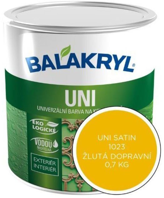 PPG Deco Slovak Balakryl UNI SATIN 0,7 kg, 1023 dopravná žltá