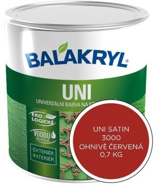 PPG Deco Slovak Balakryl UNI SATIN 0,7 kg, 3000 ohnivá červená