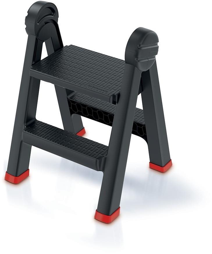 PROSPERPLAST, schodíky TITAN LADDER čierne, 47 × 43,5 × 63 cm