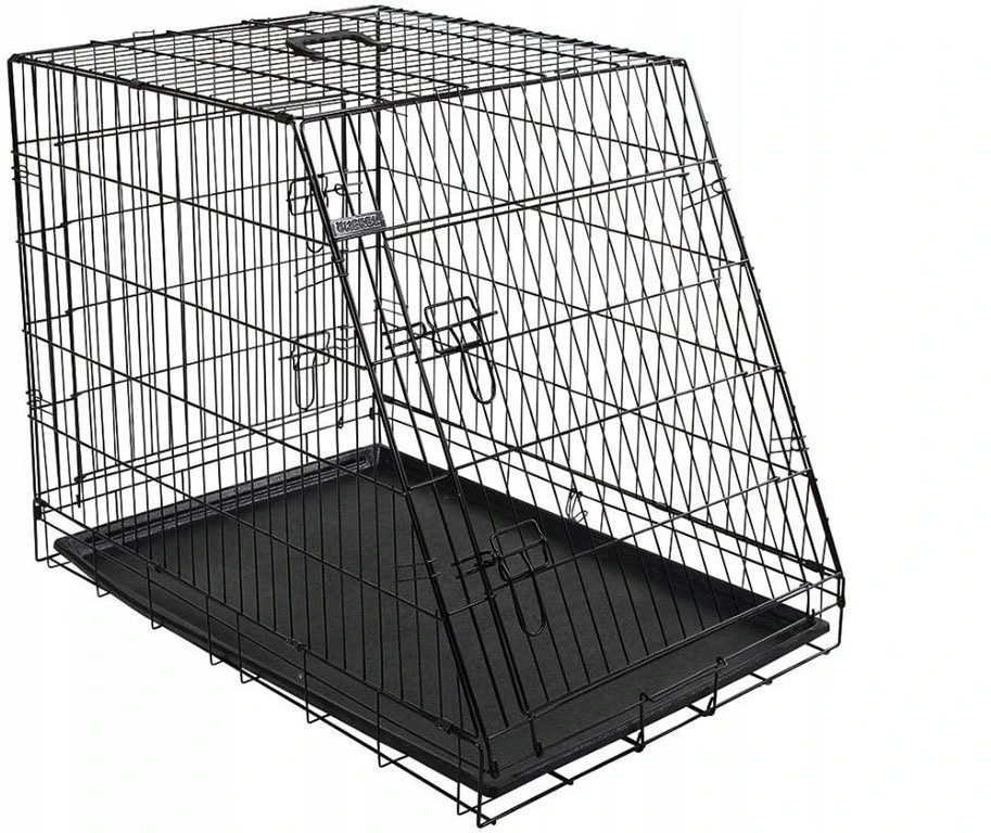 Kerbl Prepravný box, klietka do auta pre psov 75 × 52 × 61 cm, 2 dvere, skosená