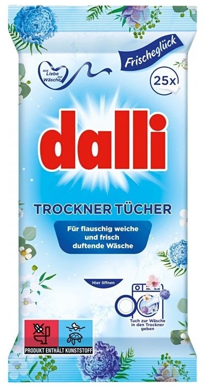 DALLI Vlhčené obrúsky do sušičky 25 ks