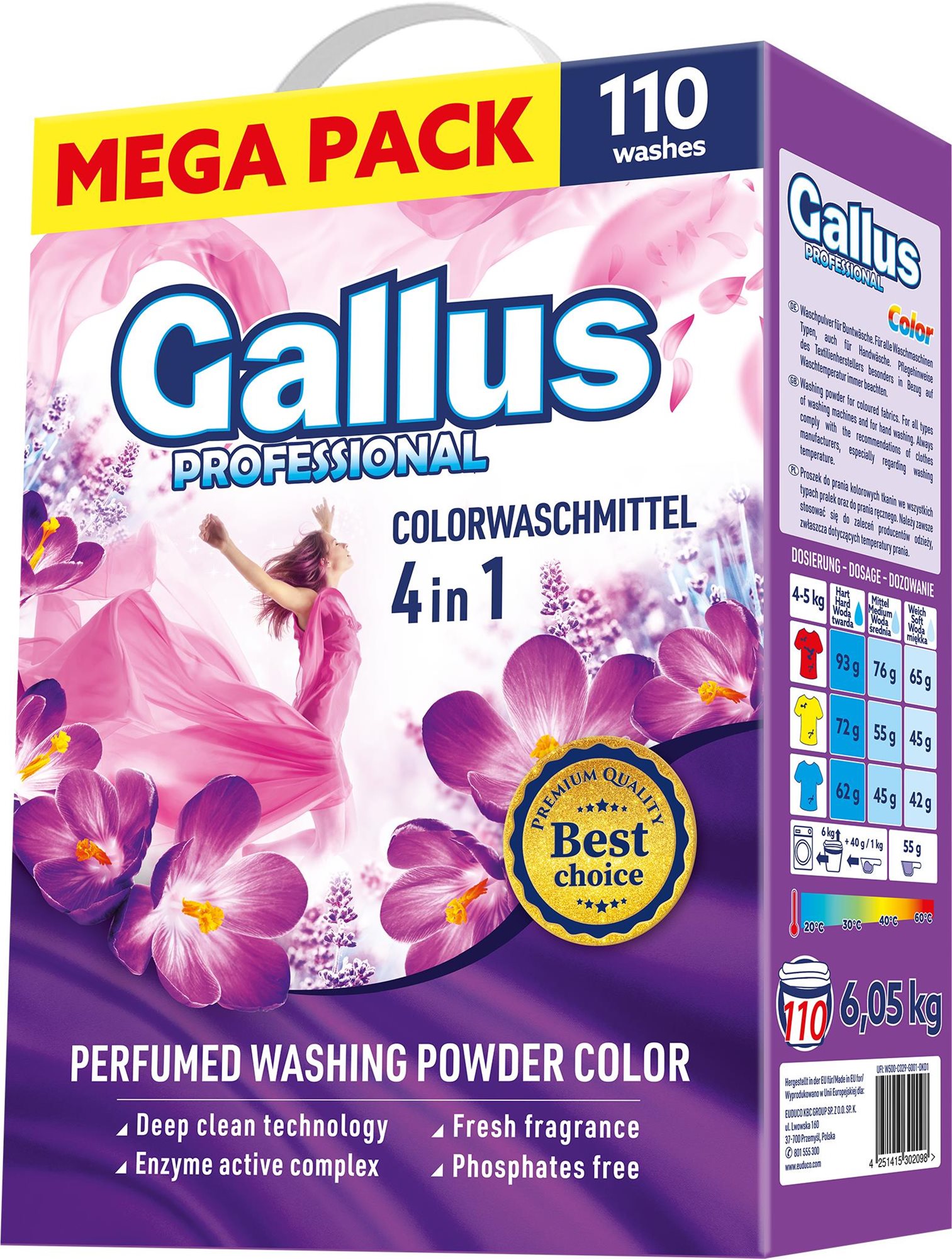 GALLUS PROFESIONAL Color 6,05 kg (110 praní)
