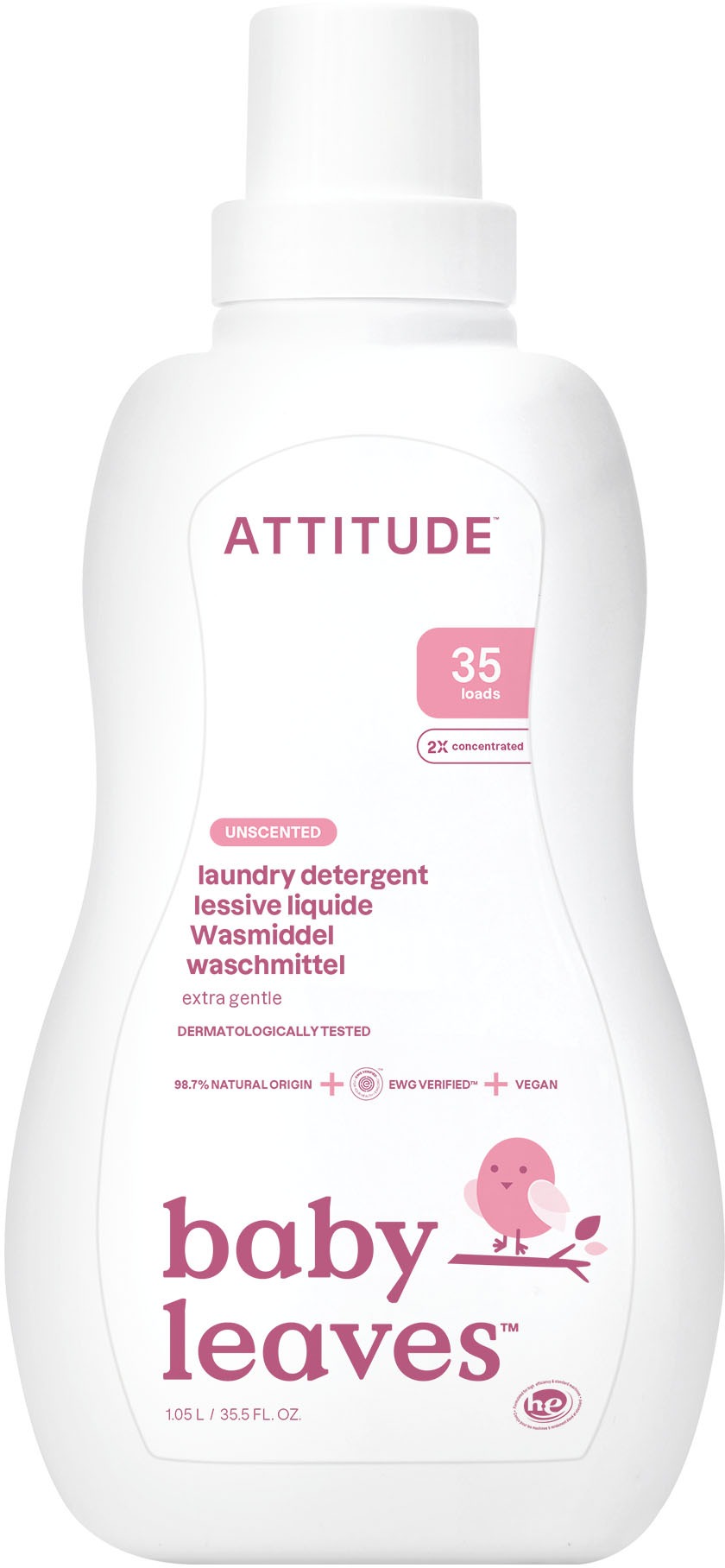 ATTITUDE Prací gél pre deti bez vône 1,05 l (35 praní)