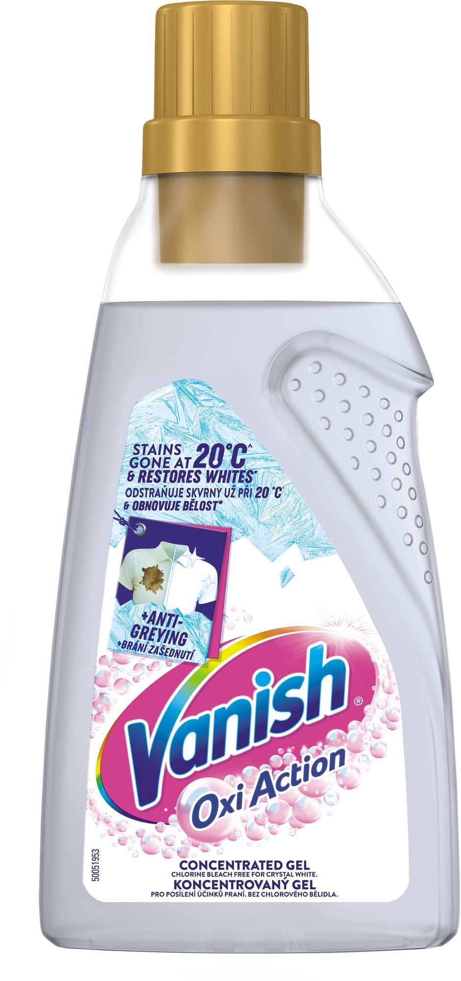 VANISH Oxi Action Gél na bielenie odstránenie škvŕn 750 ml