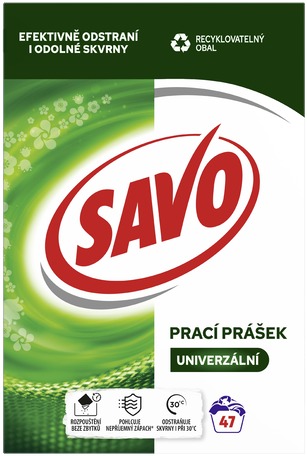 SAVO univerzálny prací prášok 3,29 kg (47 praní)