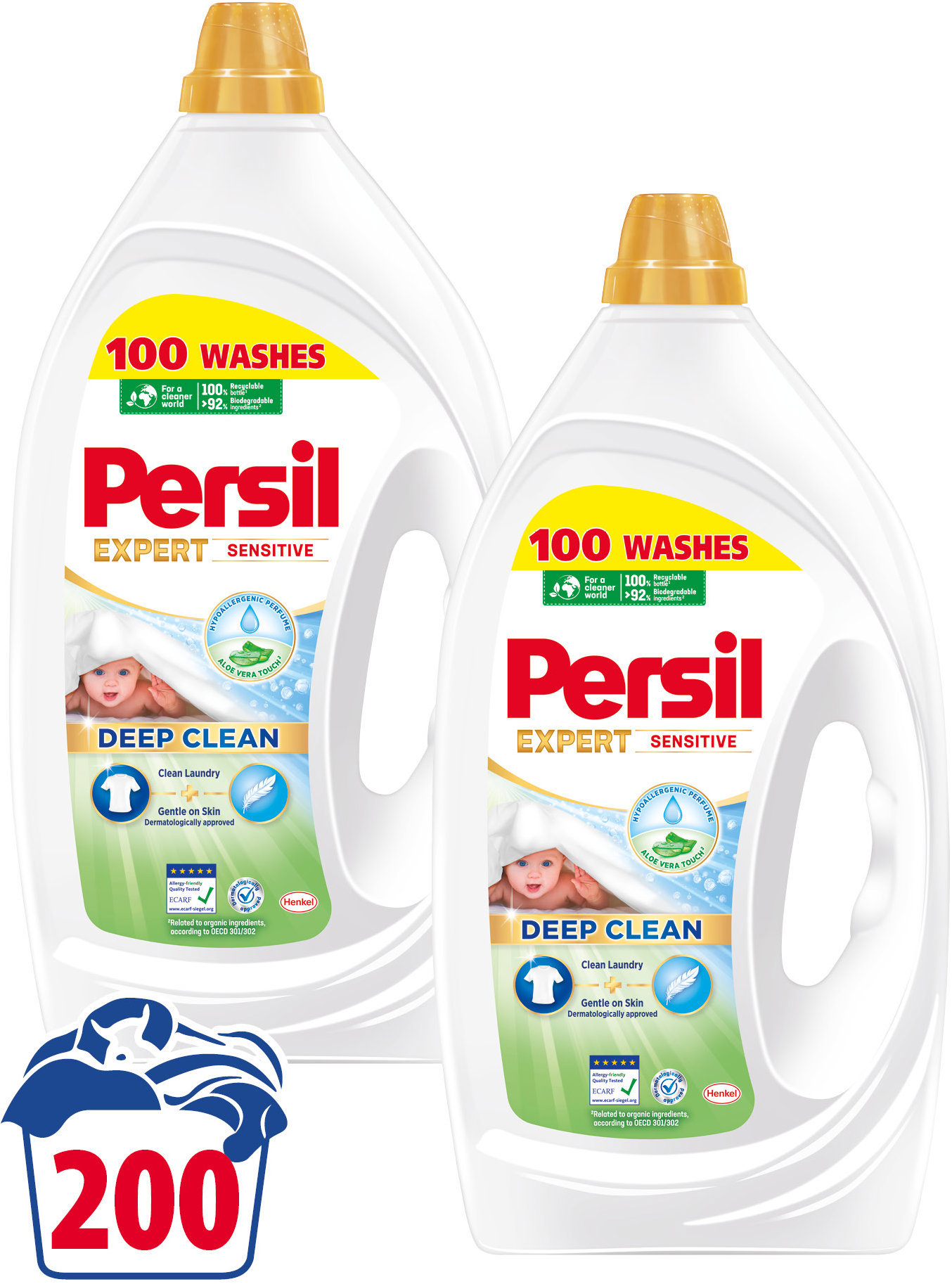 Persil Gel Sensitive 2× 4,5 l (200 praní)