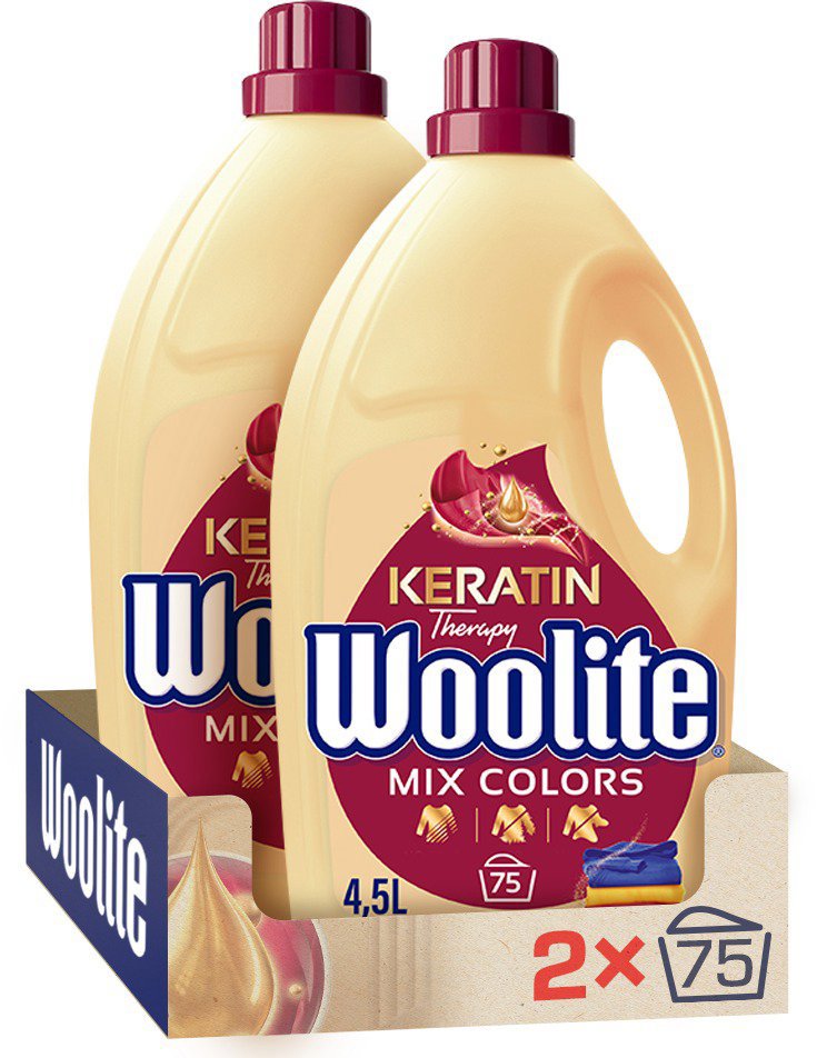 WOOLITE Color With Keratin 2× 4,5 l (150 praní)