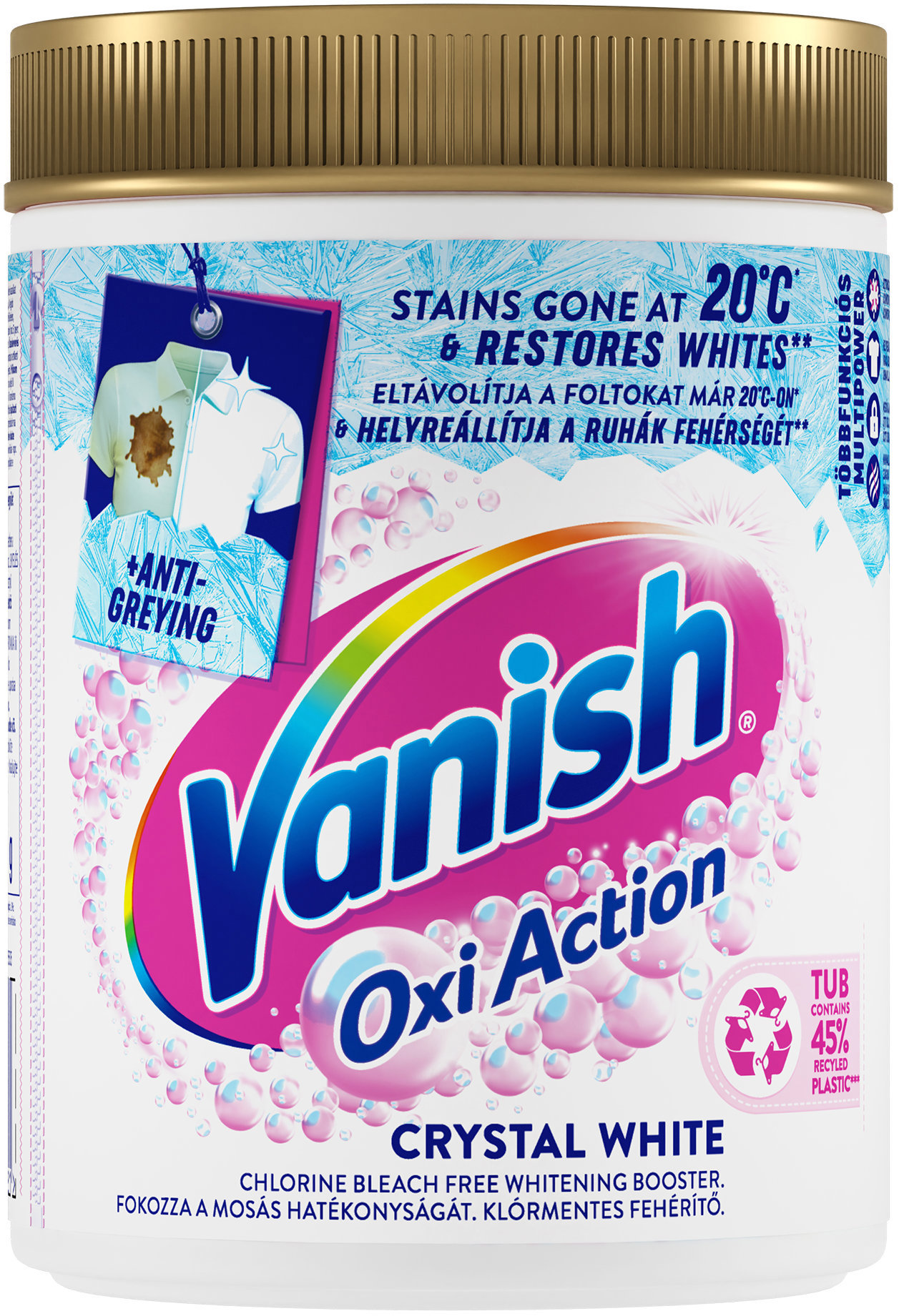 VANISH Oxi Action prášok na bielenie a odstránenie škvŕn 970 g