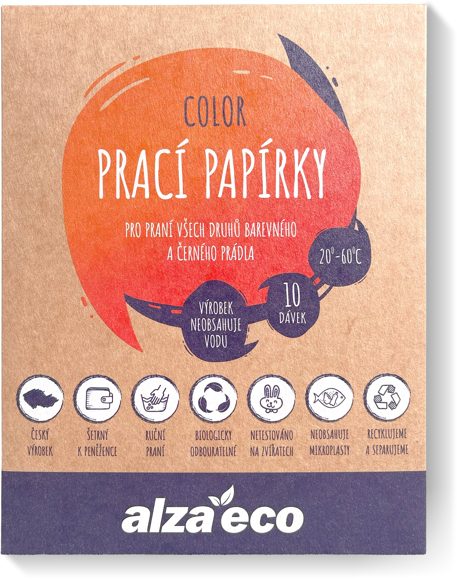 AlzaEco pracie papieriky Color (10 praní)