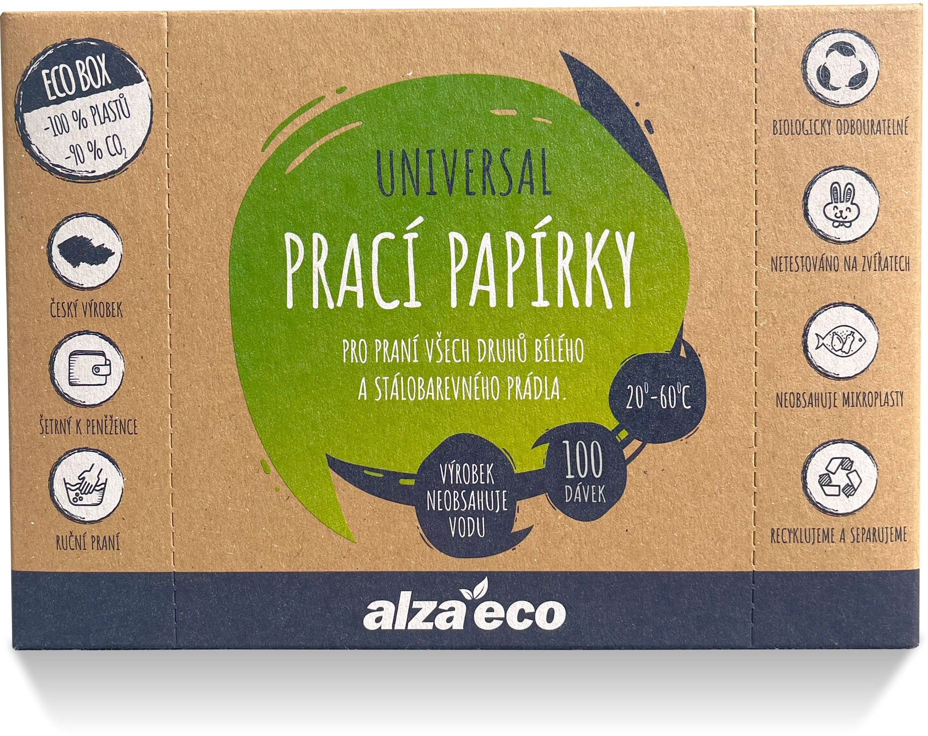 AlzaEco pracie papieriky Universal (100 praní)