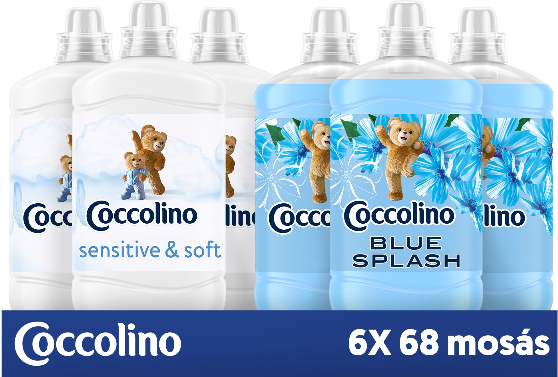 COCCOLINO Sensitive & Blue Splash 6× 1 700 ml