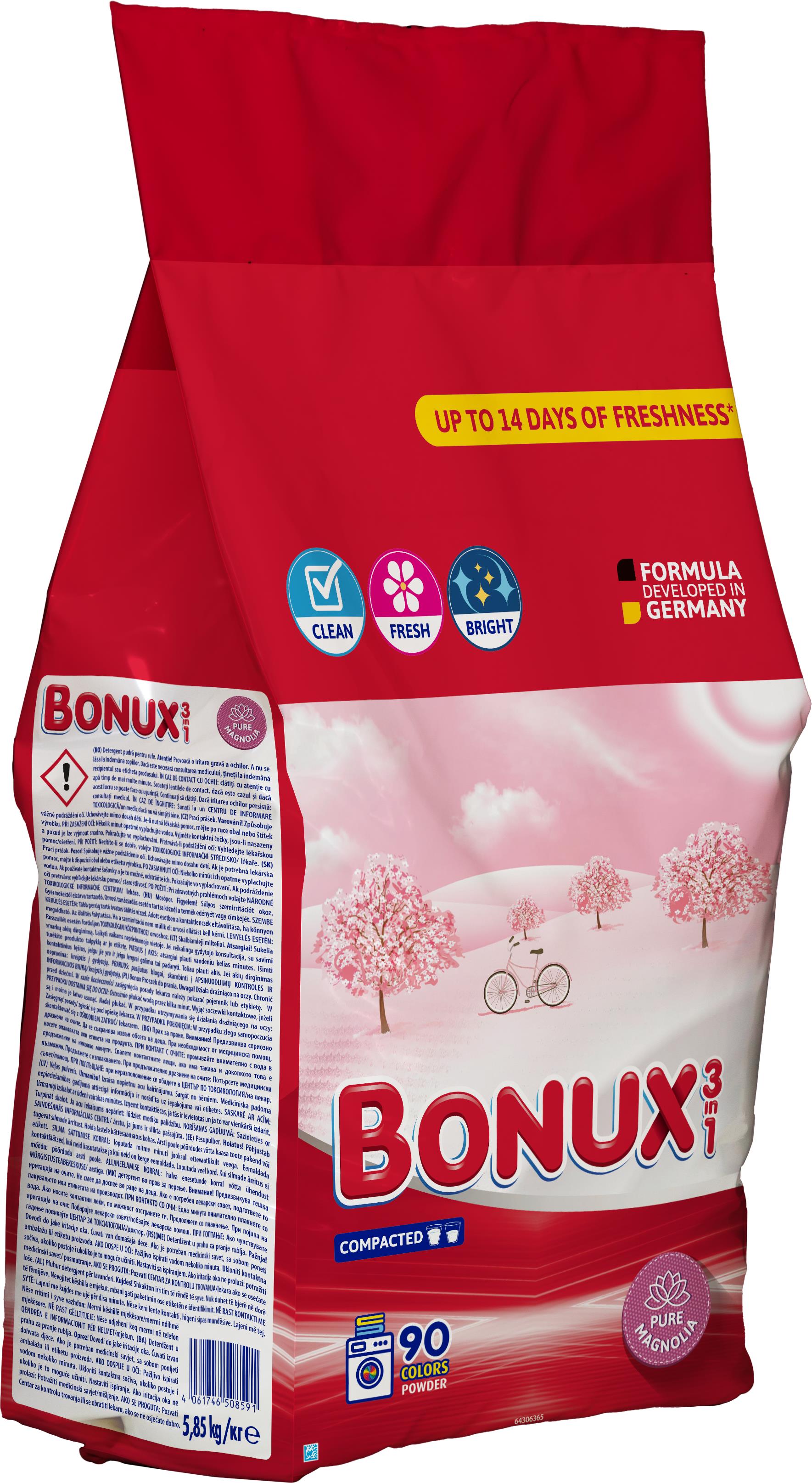 BONUX Pure Magnolia 5,85 kg (90 praní)