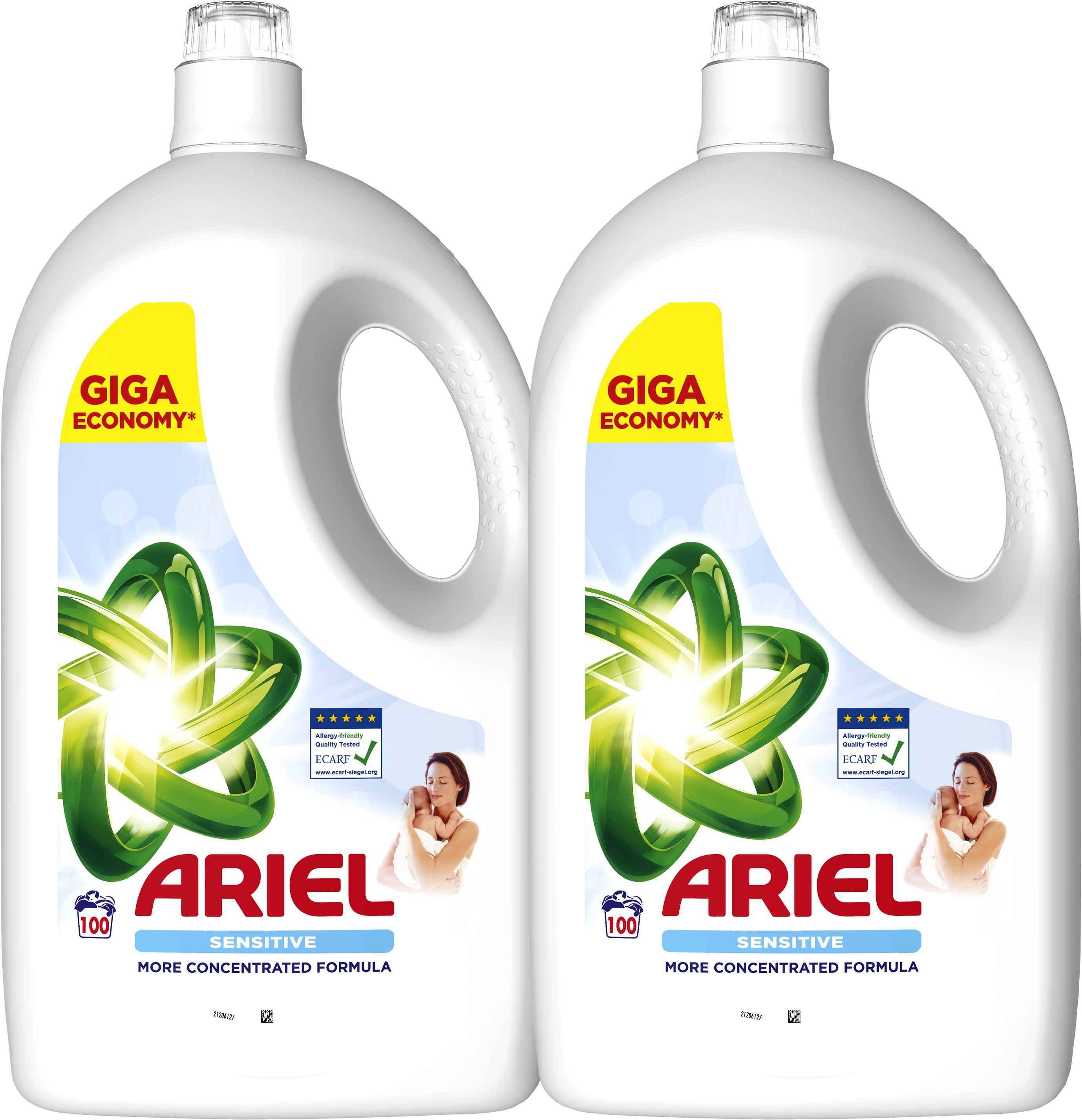 ARIEL Sensitive 2× 4,5 l (200 praní)