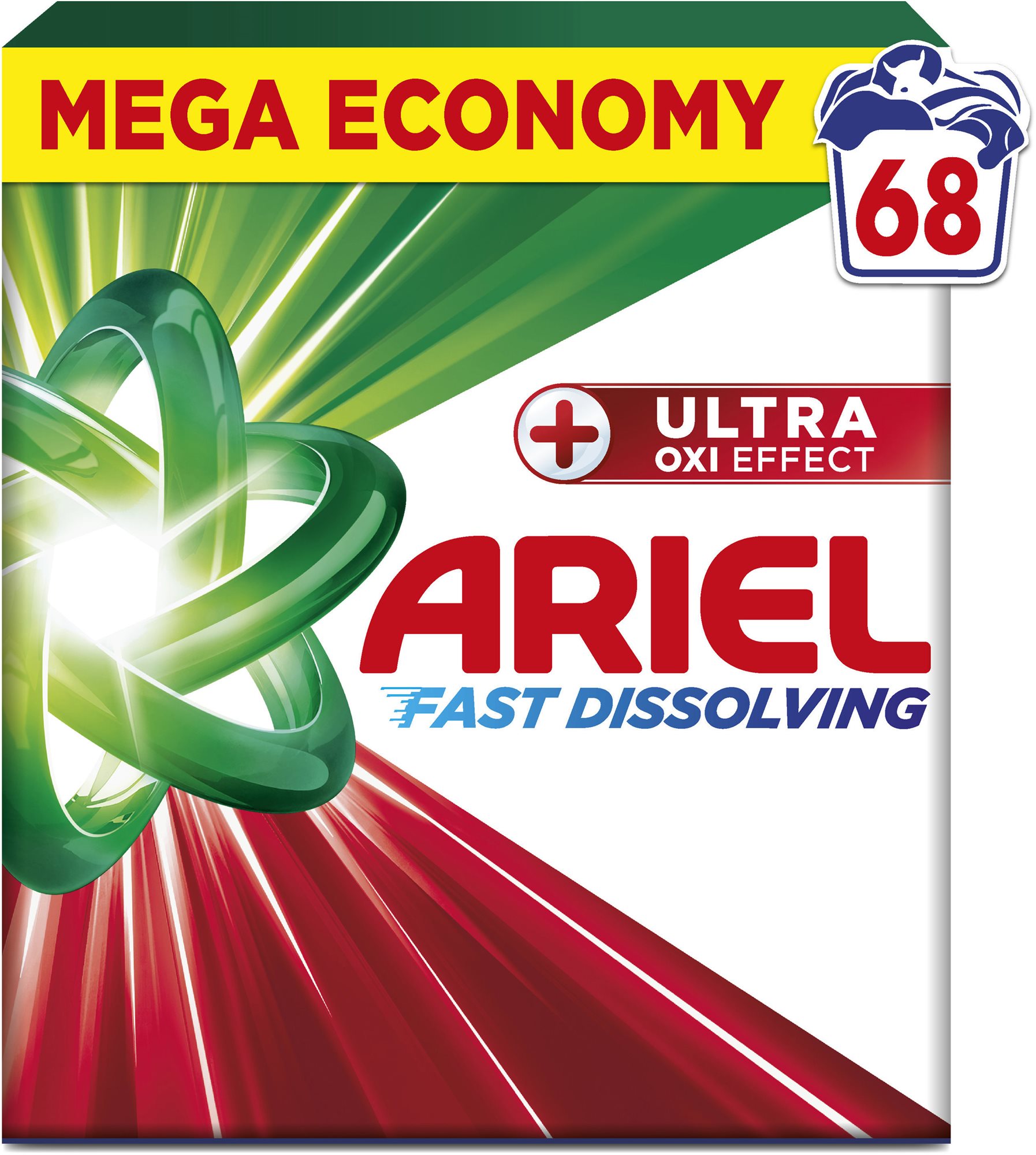 ARIEL + Ultra Oxi Effect 3,74 kg (68 praní)
