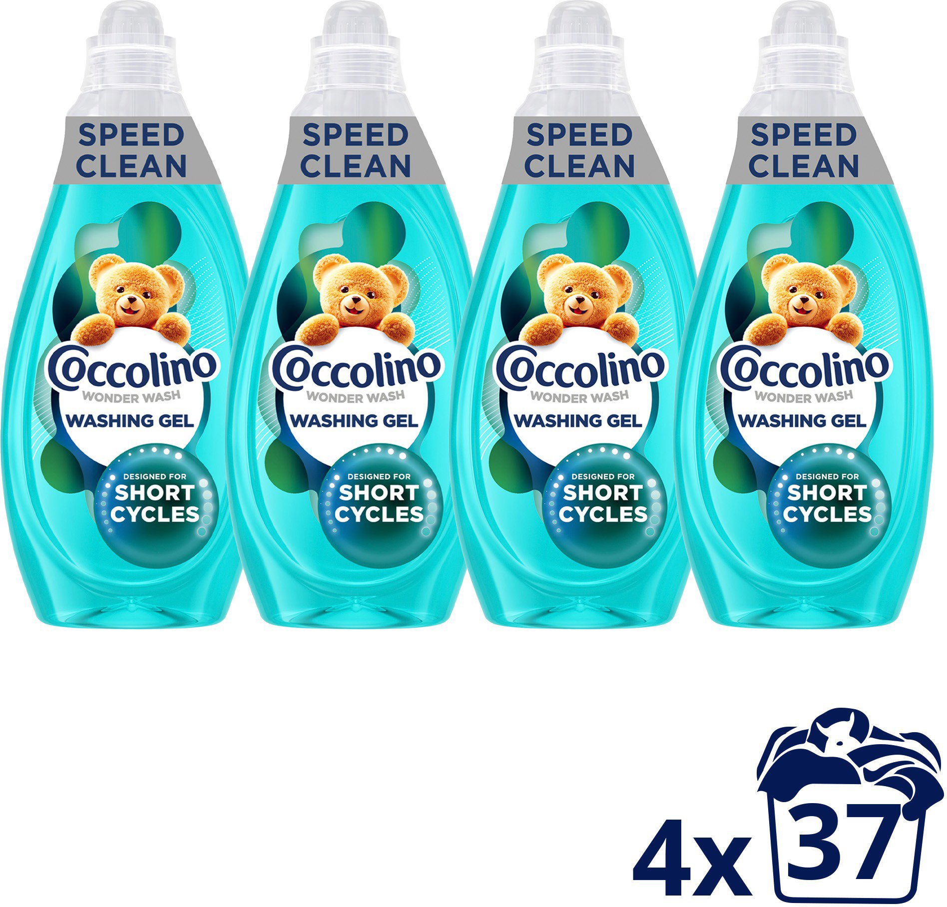 COCCOLINO Wonder Wash Speed Clean 4× 1,48 l (37 praní)