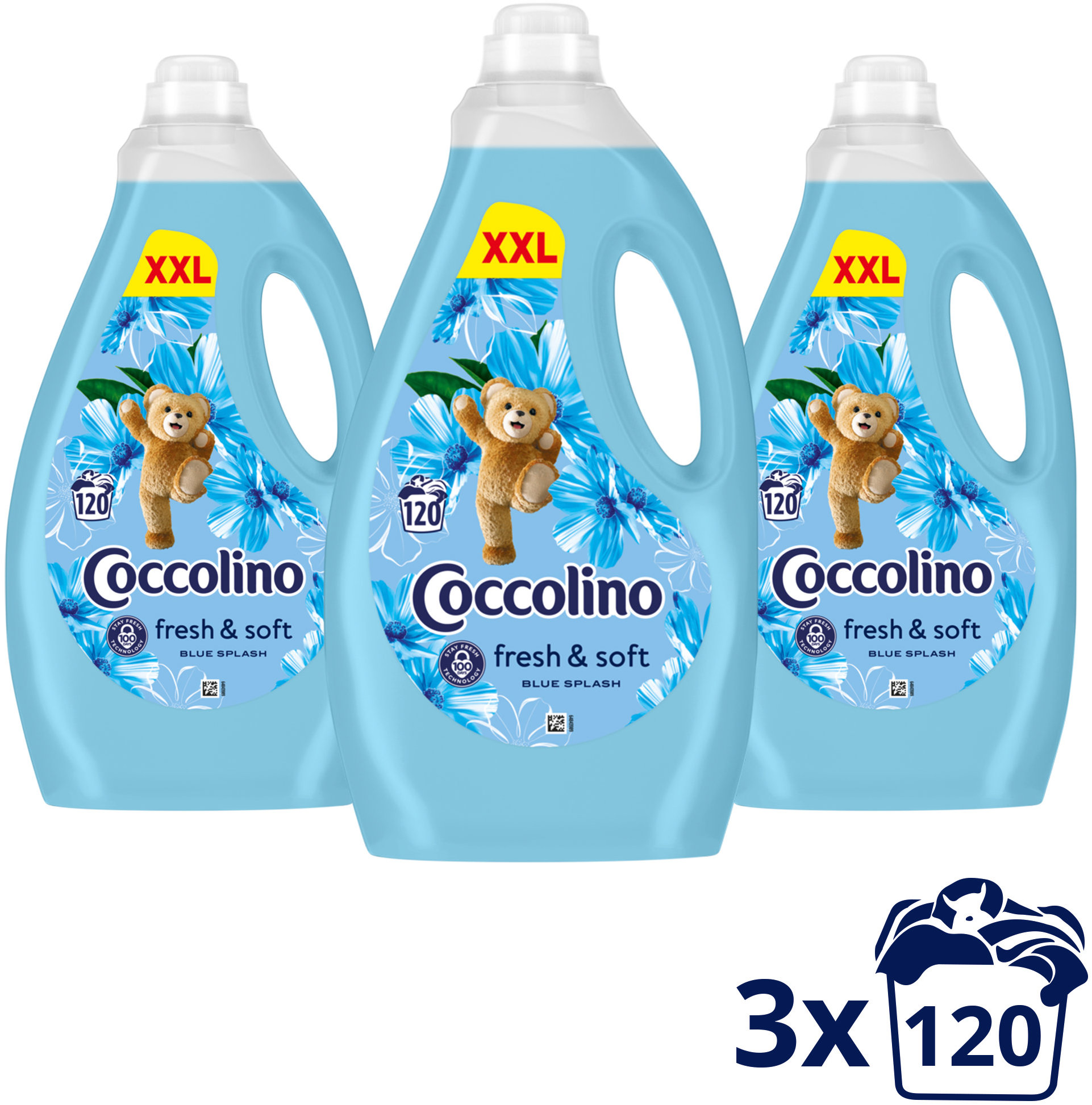 COCCOLINO Blue Splash 3× 3 l (360 praní)