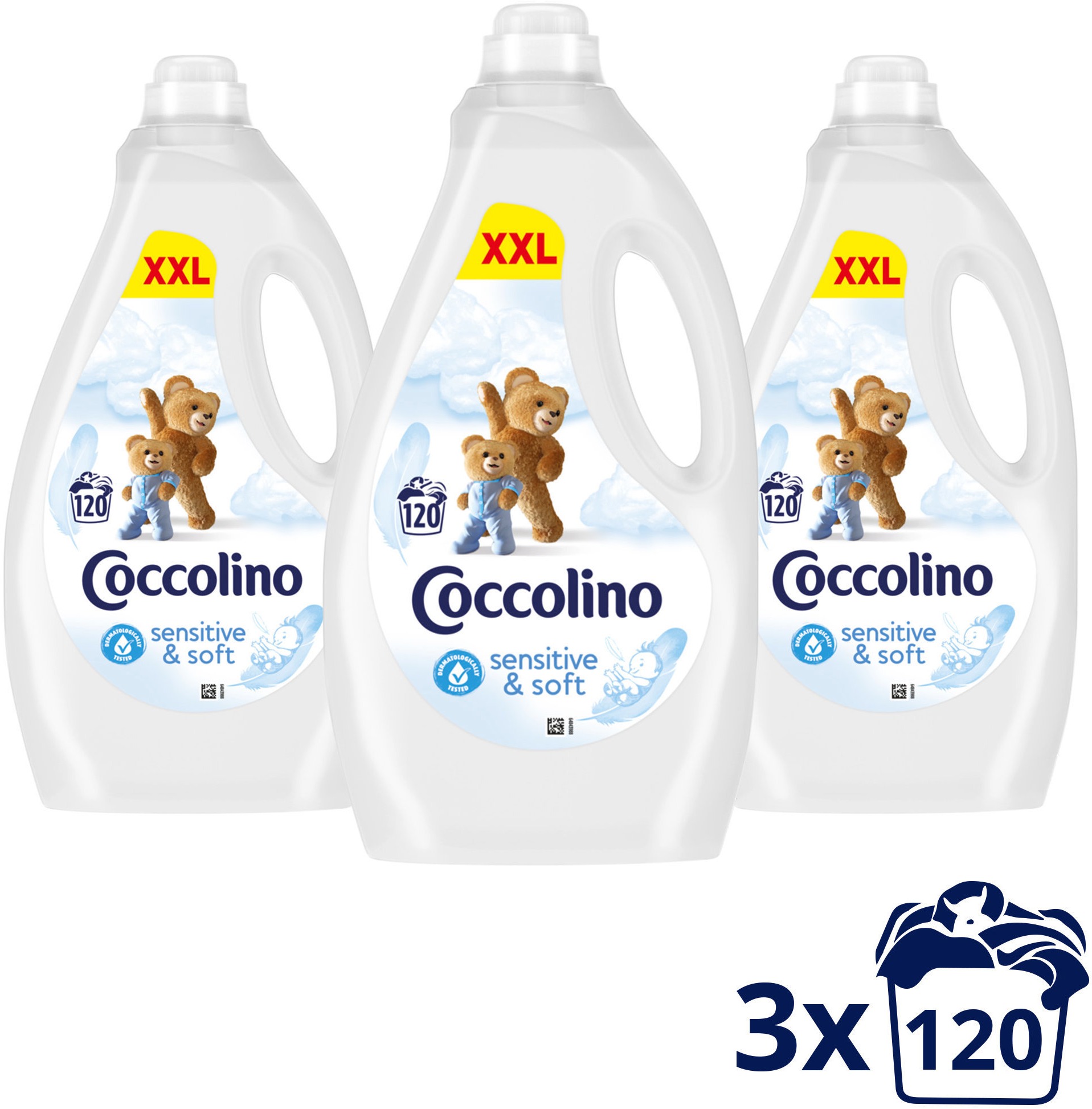 COCCOLINO Sensitive Pure 3× 3 l (360 praní)