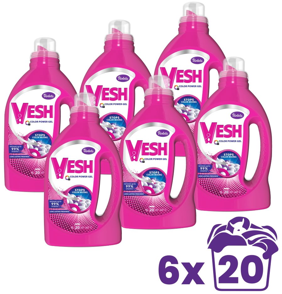 VIOLETA VESH Color 6× 1 l (120 praní)