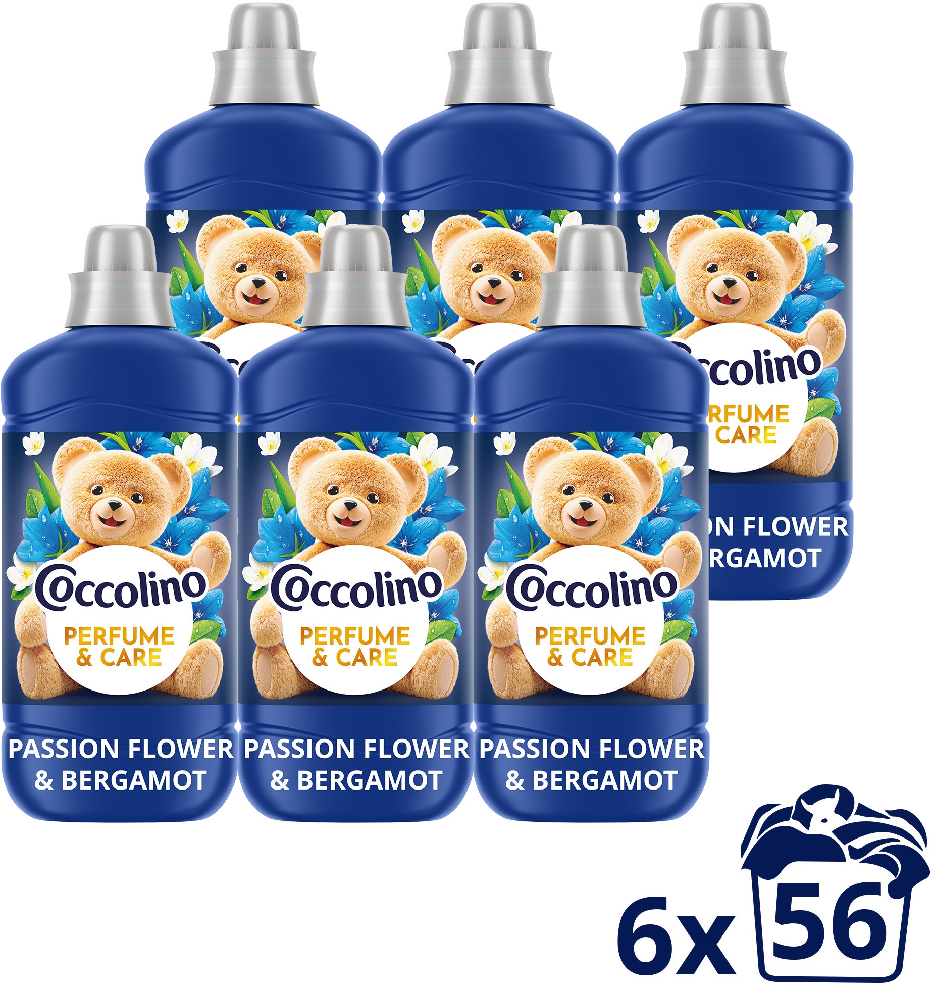 COCCOLINO Passion Flower & Bergamot 6× 1,288 l (56 praní)
