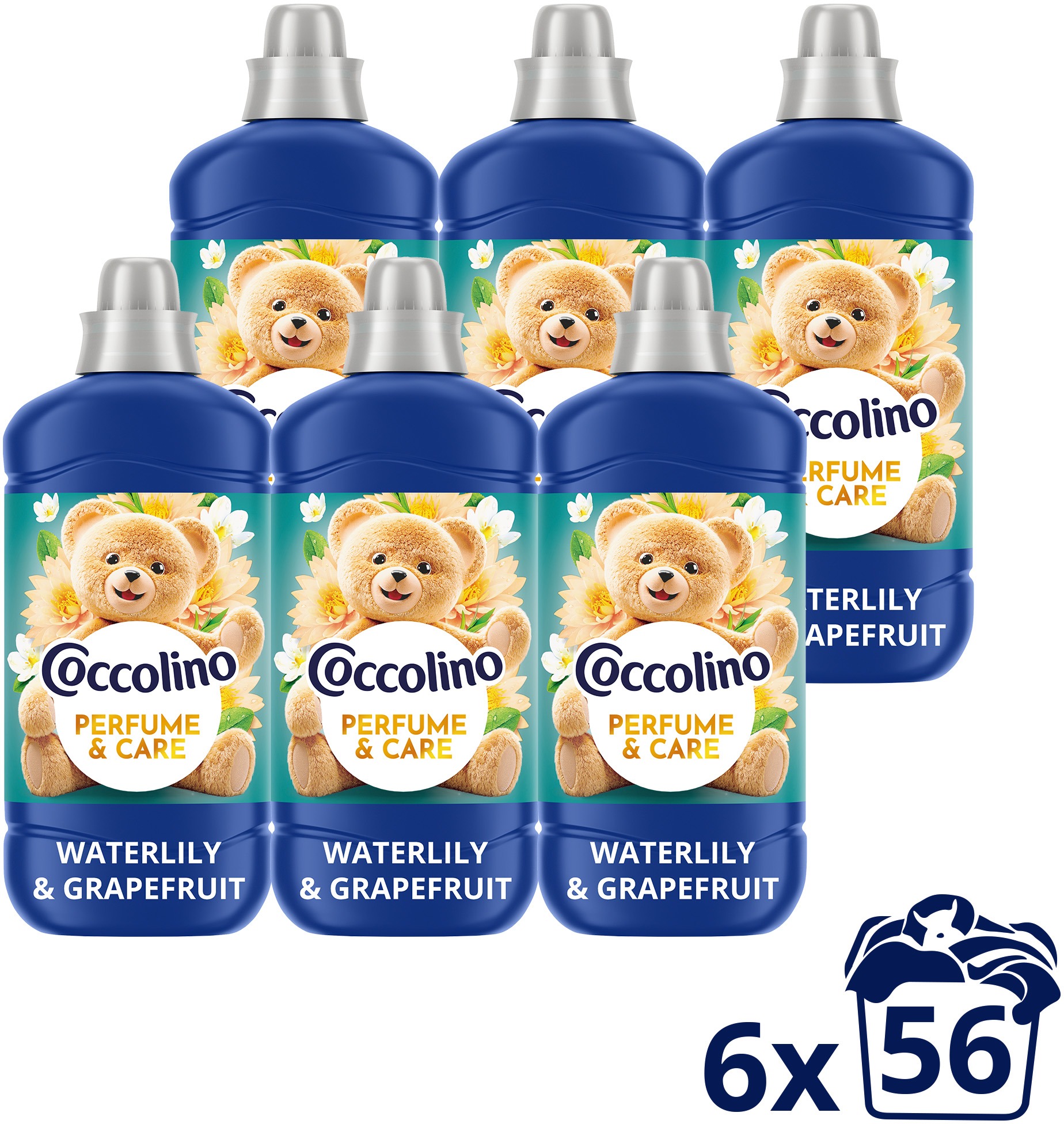 COCCOLINO Waterlily & Grapefruit 6× 1,288 l (56 praní)