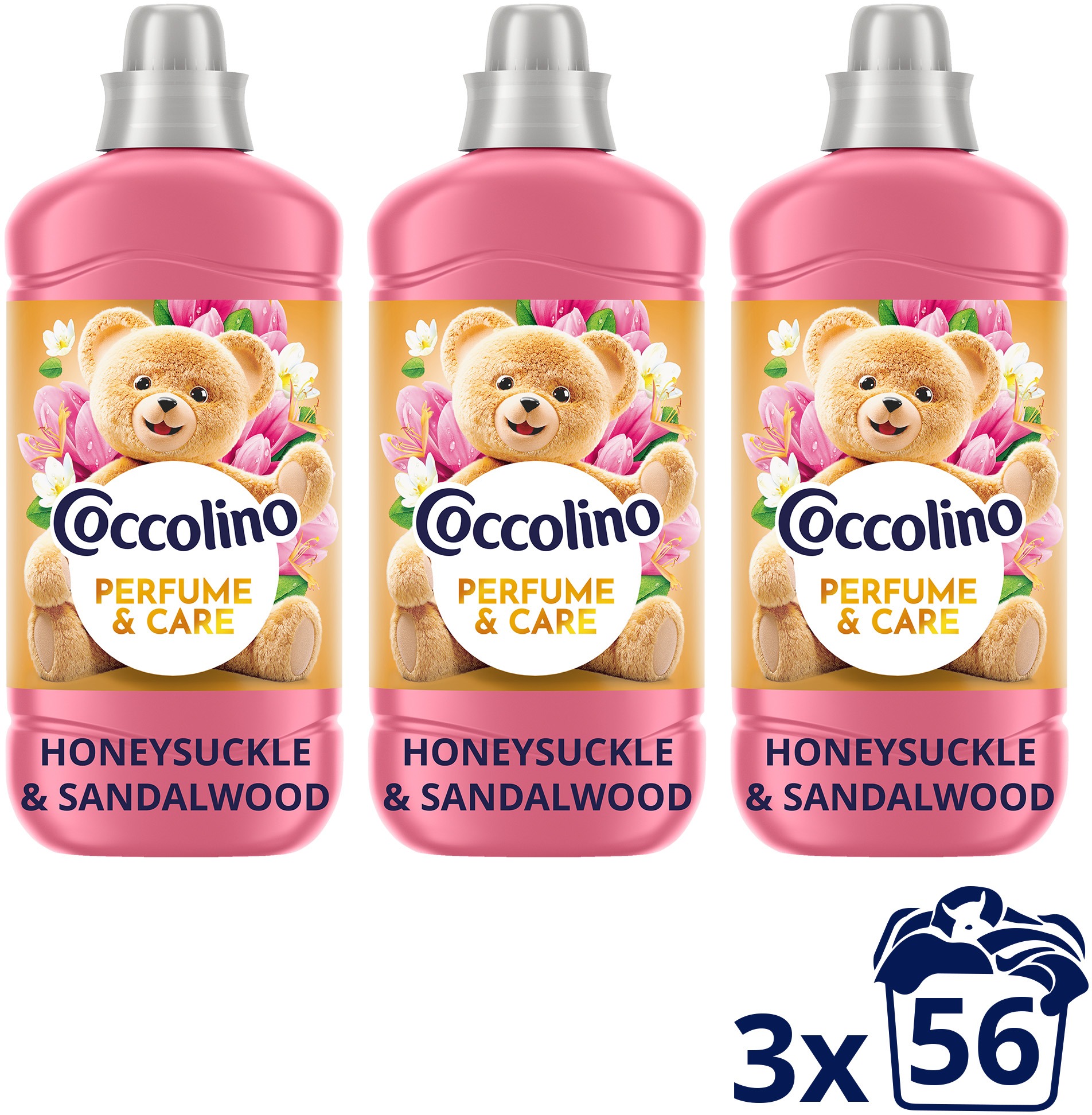 COCCOLINO Honeysuckle & Sandalwood 3× 1,288 l (56 praní)