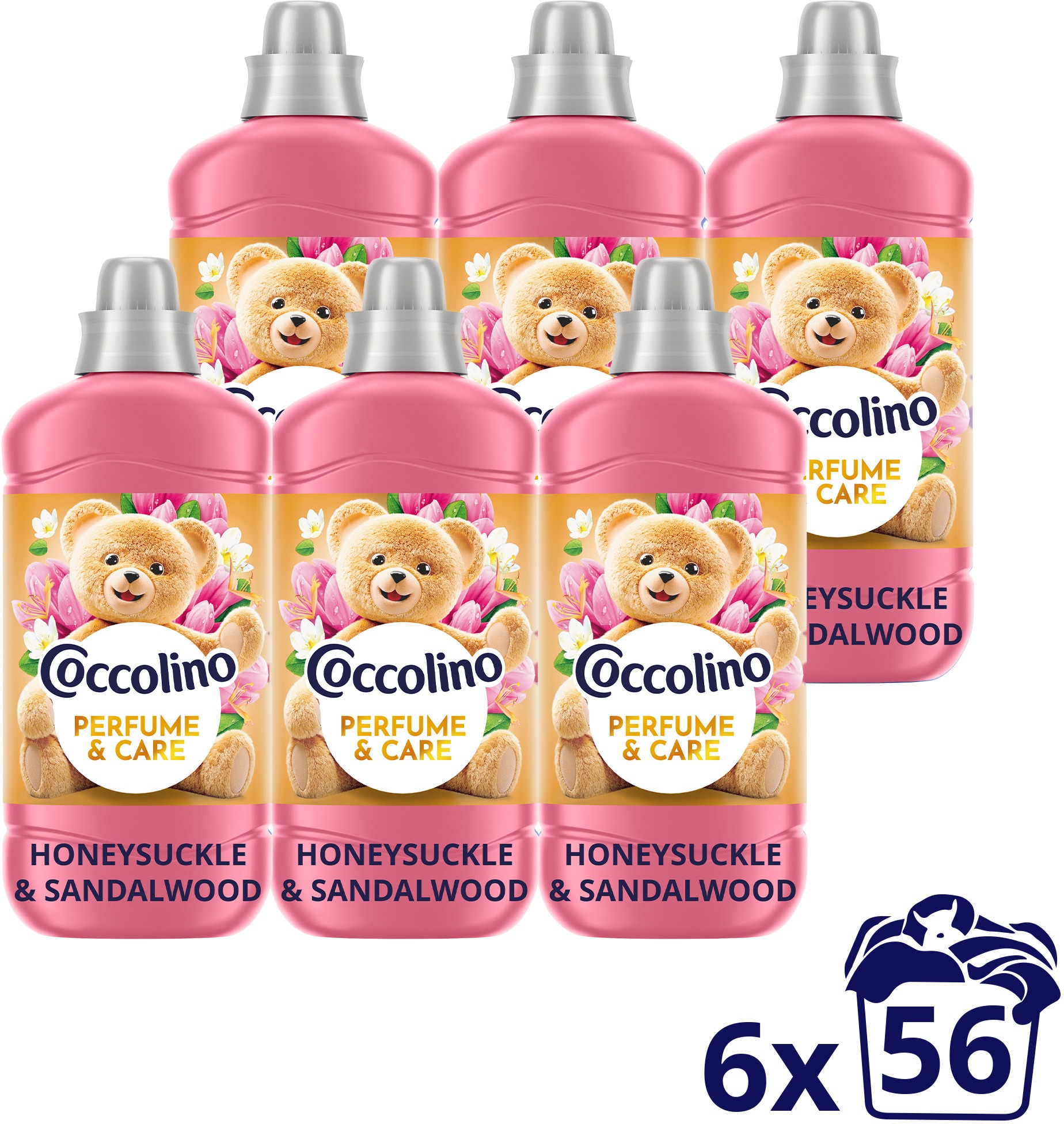 COCCOLINO Honeysuckle & Sandalwood 6× 1,288 l (56 praní)