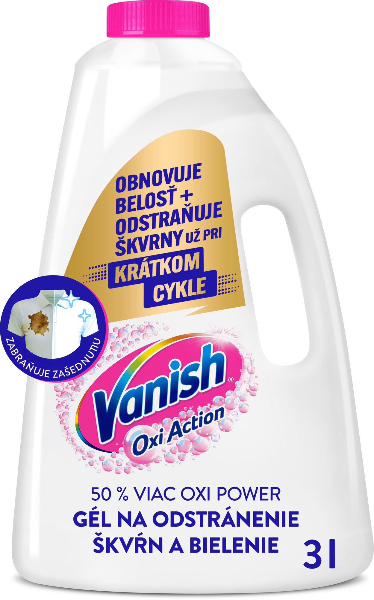 VANISH Oxi Action gél na bielenie a odstránenie škvŕn 3 l