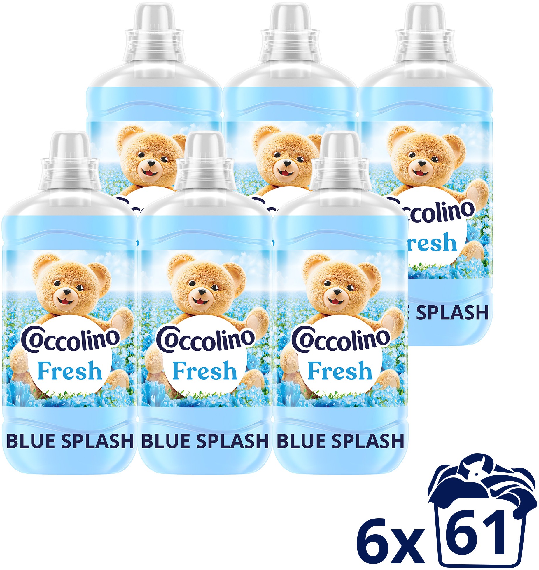 COCCOLINO Fresh Blue Splash 6× 1,403 l (61 praní)